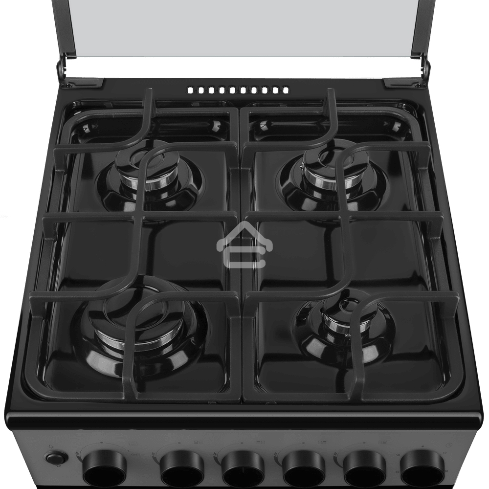 Плита газовая Maunfeld MGC50GCGR08D серый, конфорок 4 шт, духовка 59 л, 50 см x 89 см x 65 см