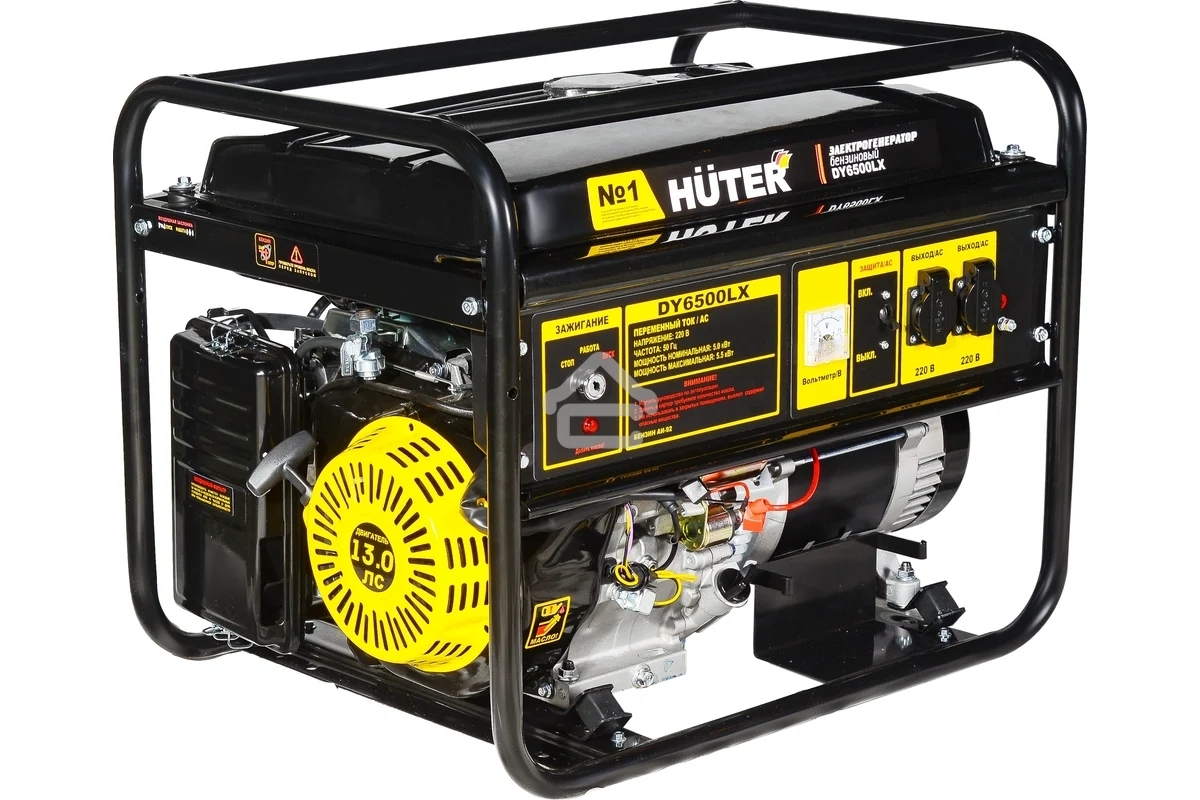 Электрогенератор бензиновый Huter DY6500LX, 5.5 кВт, 71 дБ, 74 кг