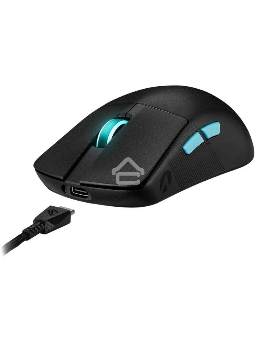 Мышь беспроводная/проводная ASUS ROG Harpe Ace Aim Lab Edition черный, 36000 dpi, радиоканал, Bluetooth, USB, кнопки - 5