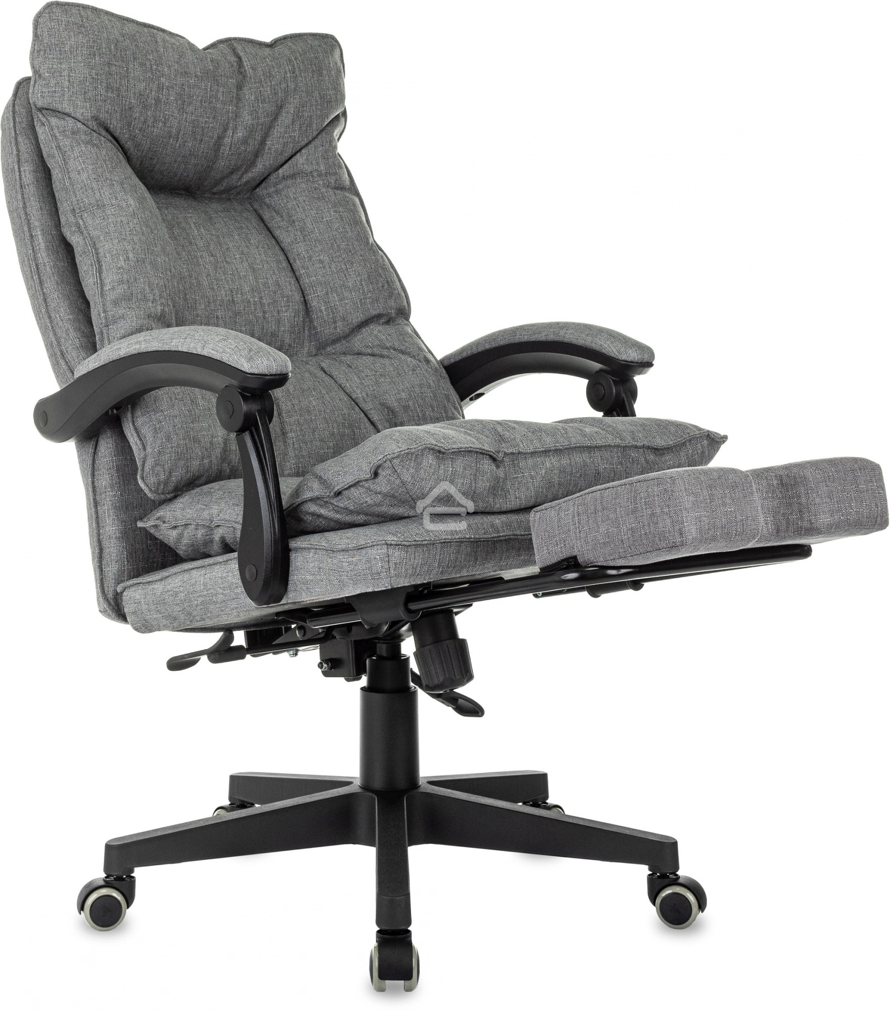 Кресло руководителя Бюрократ CH-820MSG-F светло-серый 38-404 крестов. пластик подст.для ног