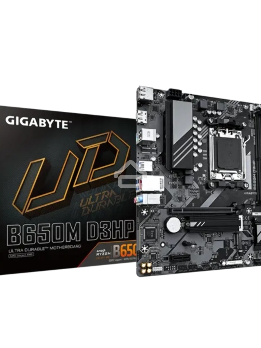 Материнская плата Gigabyte B650M D3HP, AM5, AMD B650, 4xDDR5, 4xSATA, 2xM.2, 1xPCI-E 4.0 x16, 1xPCI-E x1, 1xHDMI, 2xDP, 1x 2.5Gb LAN, 3xUSB-A 3.2 Gen 1, 2xUSB-A 2.0, 1xUSB-C 3.2 Gen 1, 3x3.5 мм, 7.1, Micro-ATX
