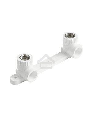 Планка монтажная с водорозетками полипропиленовая PRO AQUA PA280012P 25 х 1/2' ВР для смесителя белая
