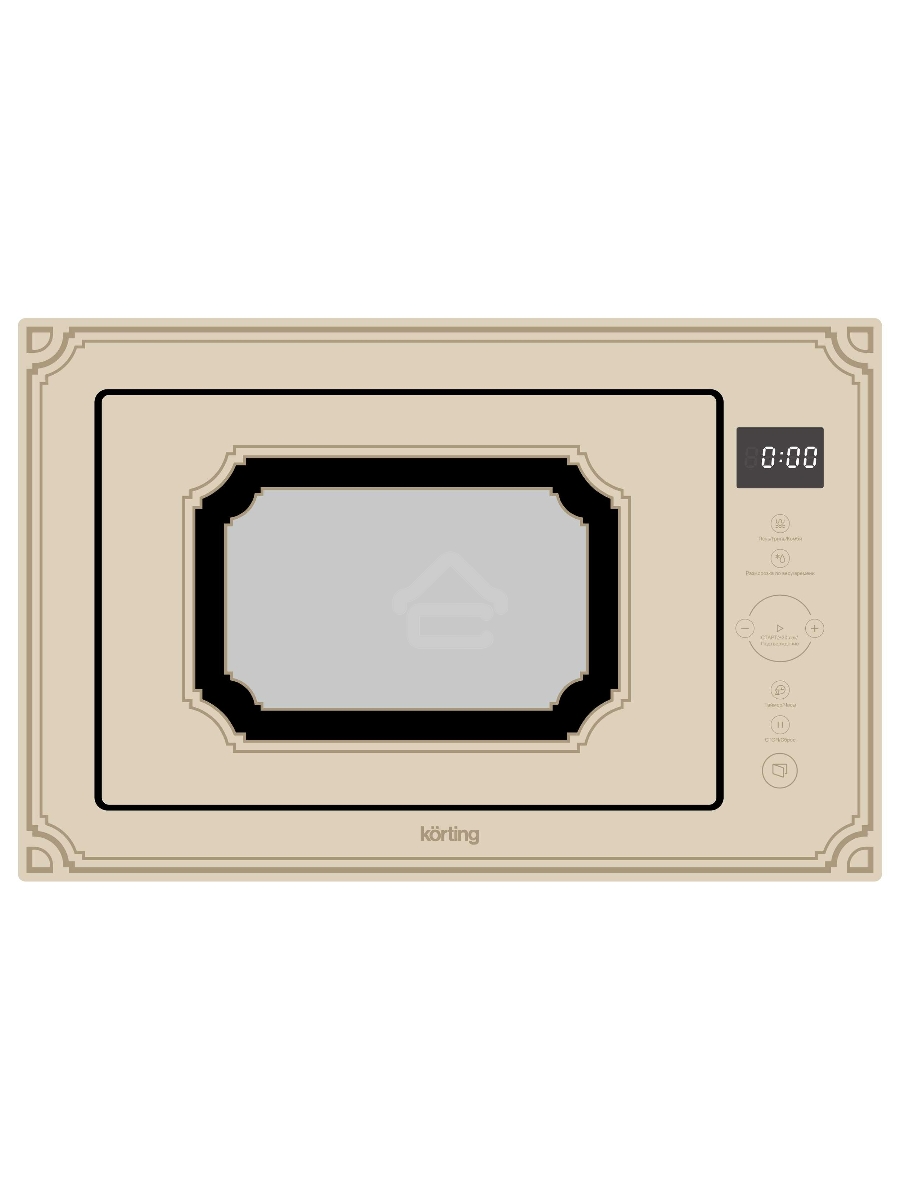 Микроволновая печь встраиваемая Korting KMI 825 RGB бежевый, 25 л, 900 Вт, переключатели - сенсор