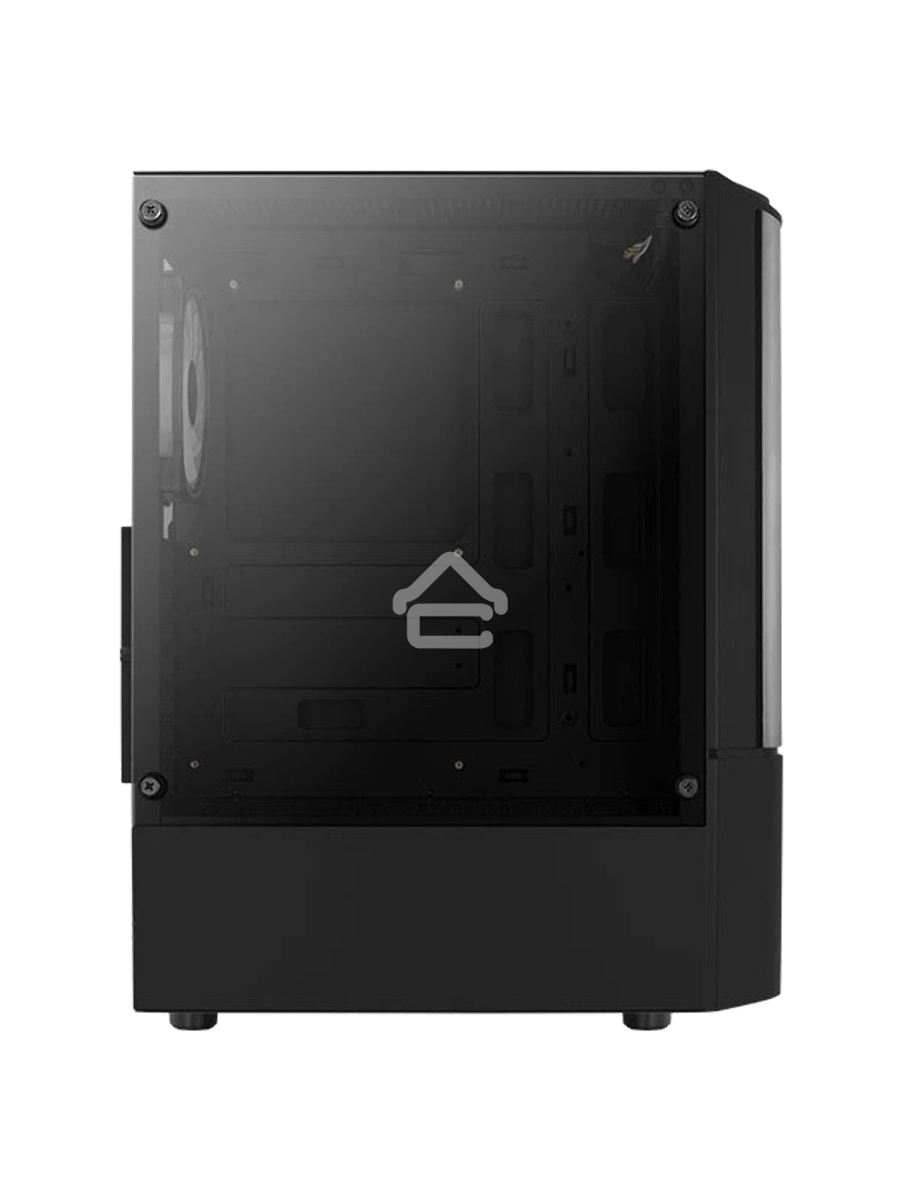 Корпус MidTower Aerocool / Formula Quantum-G-BK-v2 (черный) без Б/п, ATX 3FRGB Fan on front panel