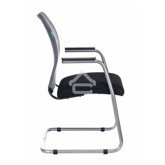 Кресло компьютерное Бюрократ CH-599AV/32G/TW-11 на полозьях, серый TW-32K03, сиденье черный TW-11