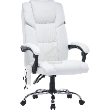 Кресло компьютерное Cactus CS-CHR-OC02M-WT белый, эко.кожа, крестов. сталь