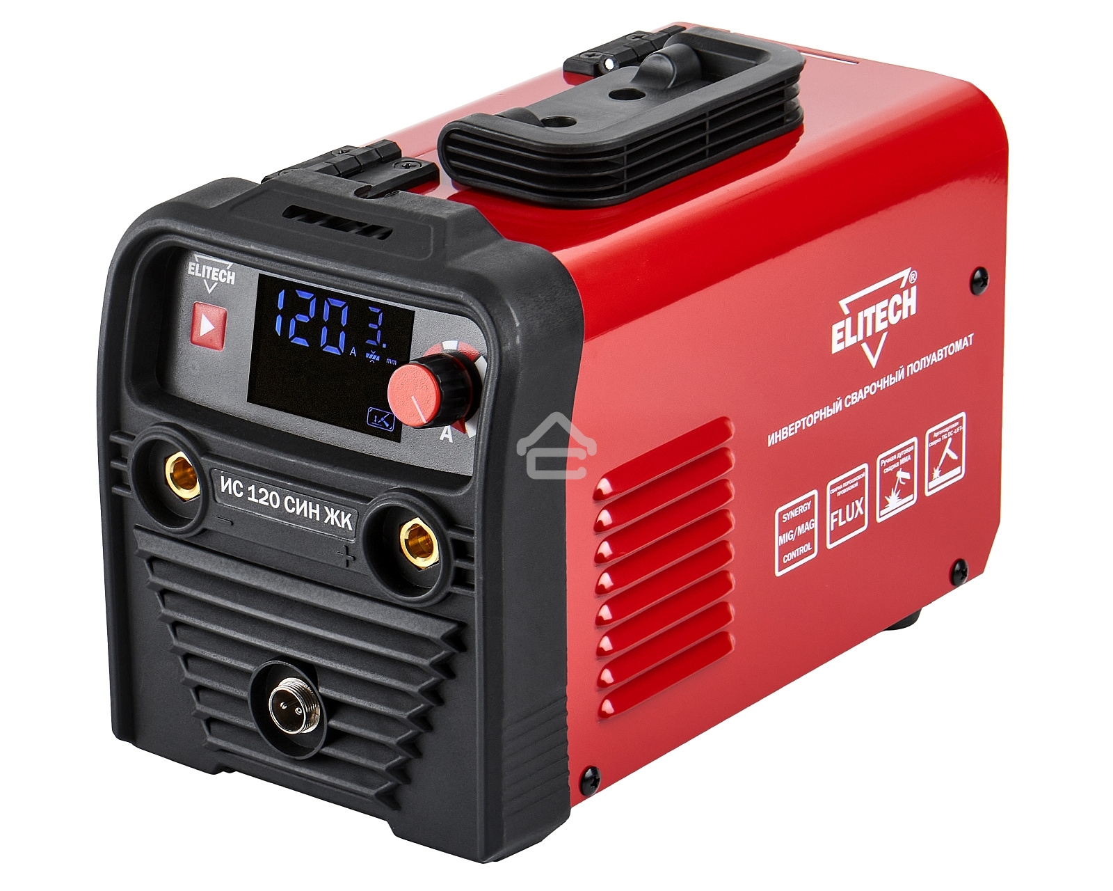 Сварочный полуавтомат Elitech ИС 120 СИН ЖК инвертор MMA/TIG/MIG 3кВт