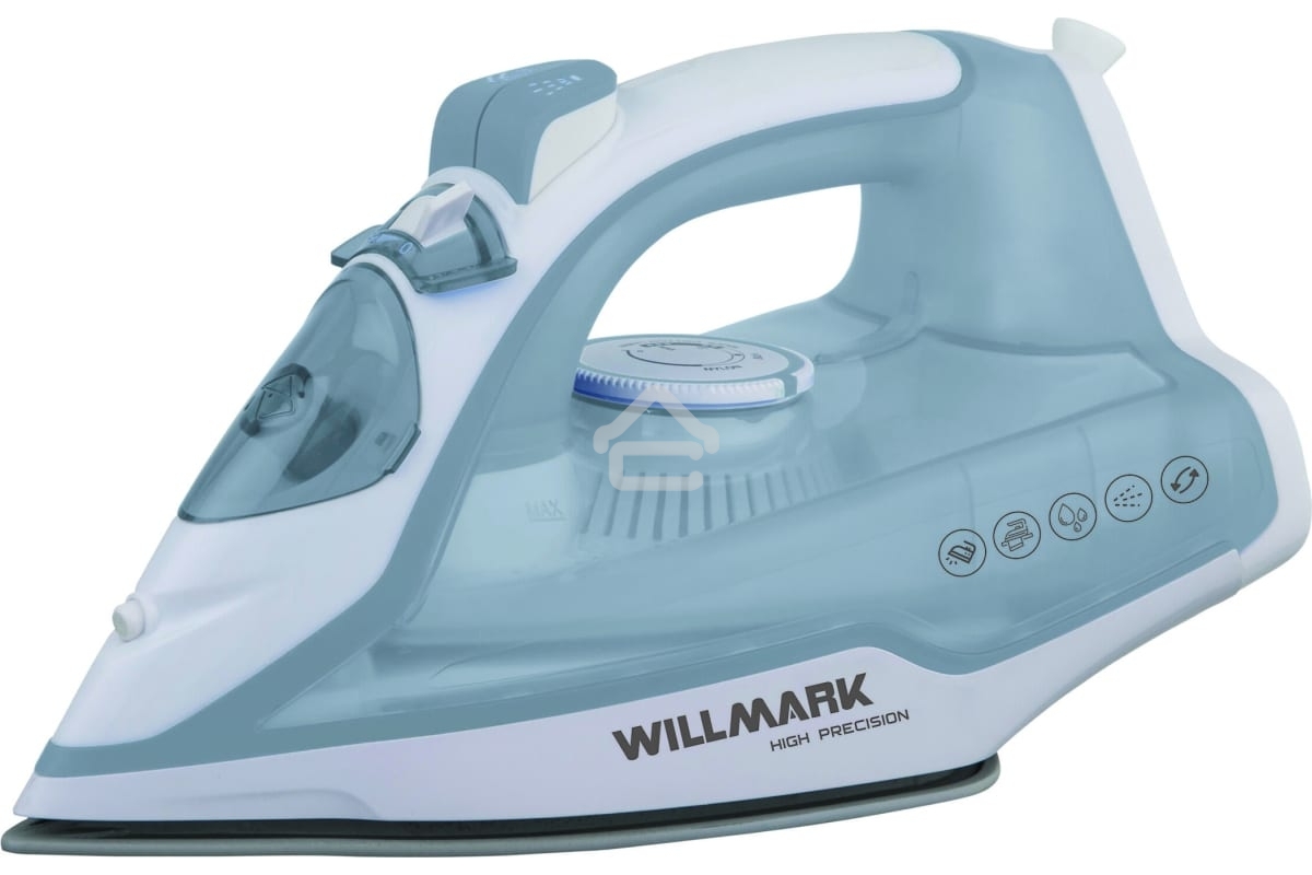 Утюг Willmark SI-2267CB (2200Вт, керам. подошва., 280 мл,самоочист.,пар удар, шнур 1,8м)бело-серый