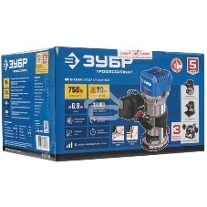 Кромочный фрезер ЗУБР Профессионал 750 Вт, сумка, 3 основания, (ФПК-750Н)