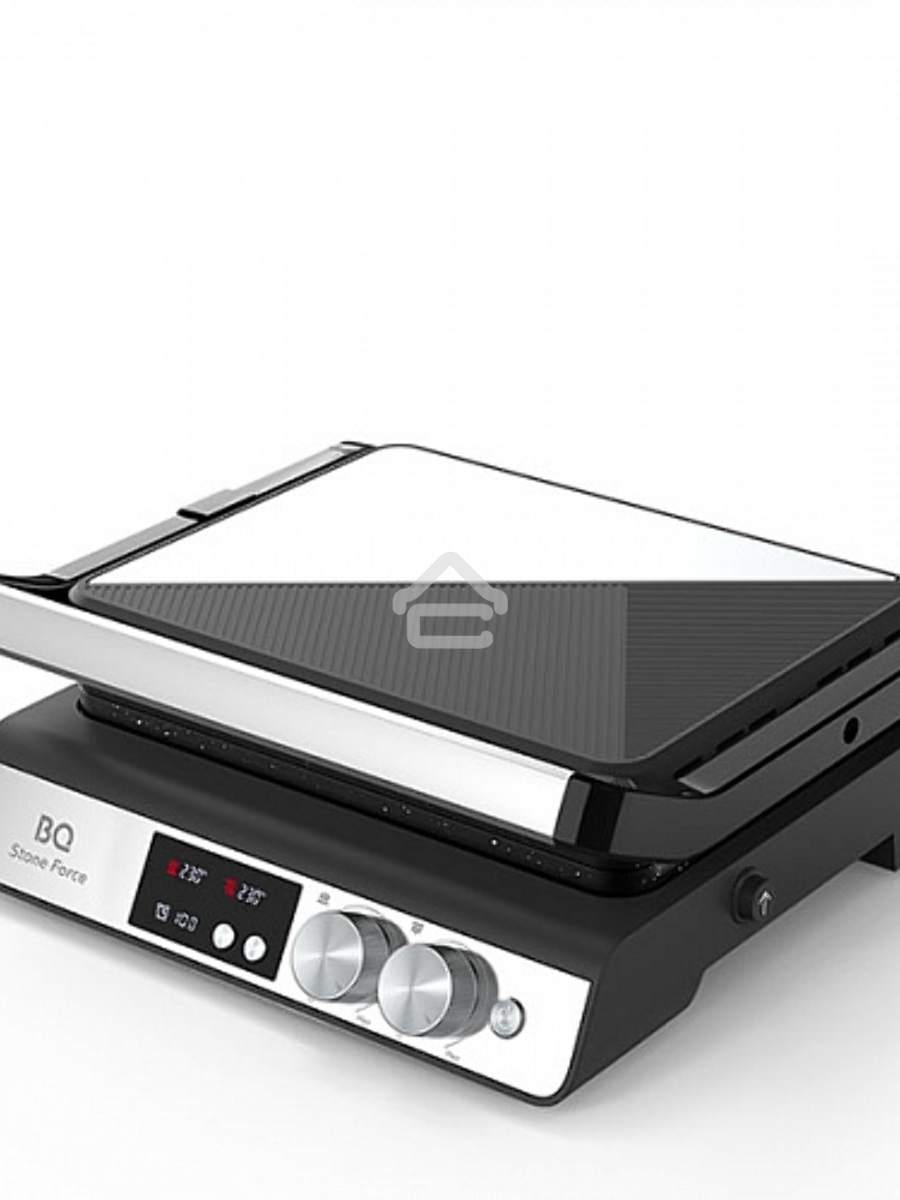 Электрический гриль BQ GR3002 Black-Steel. Мощность:2000 Вт /STONE Non-Stick Мраморное антипригарное покрытие / Съемные панели легкая очистка / 3 в 1 гриль, барбекю, духовка / ГРИЛЬ жарьте стейки и бифштексы ребрышки и крылышки / БАРБЕКЮ обжаривайте ломти