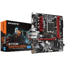 Материнская плата Gigabyte B760M GAMING DDR4, LGA 1700, Intel B760, 2xDDR4, 4xSATA, 2xM.2, 1xPCIe 4.0 x16, 1xPCIe x1, 1xHDMI, 1xDP, 1xVGA, 1x 2.5Gb LAN, 2xUSB-A 2.0, 3xUSB-A 3.2 Gen 1, 1xUSB-C 3.2 Gen 1, 3x3.5 мм, 7.1, mATX
