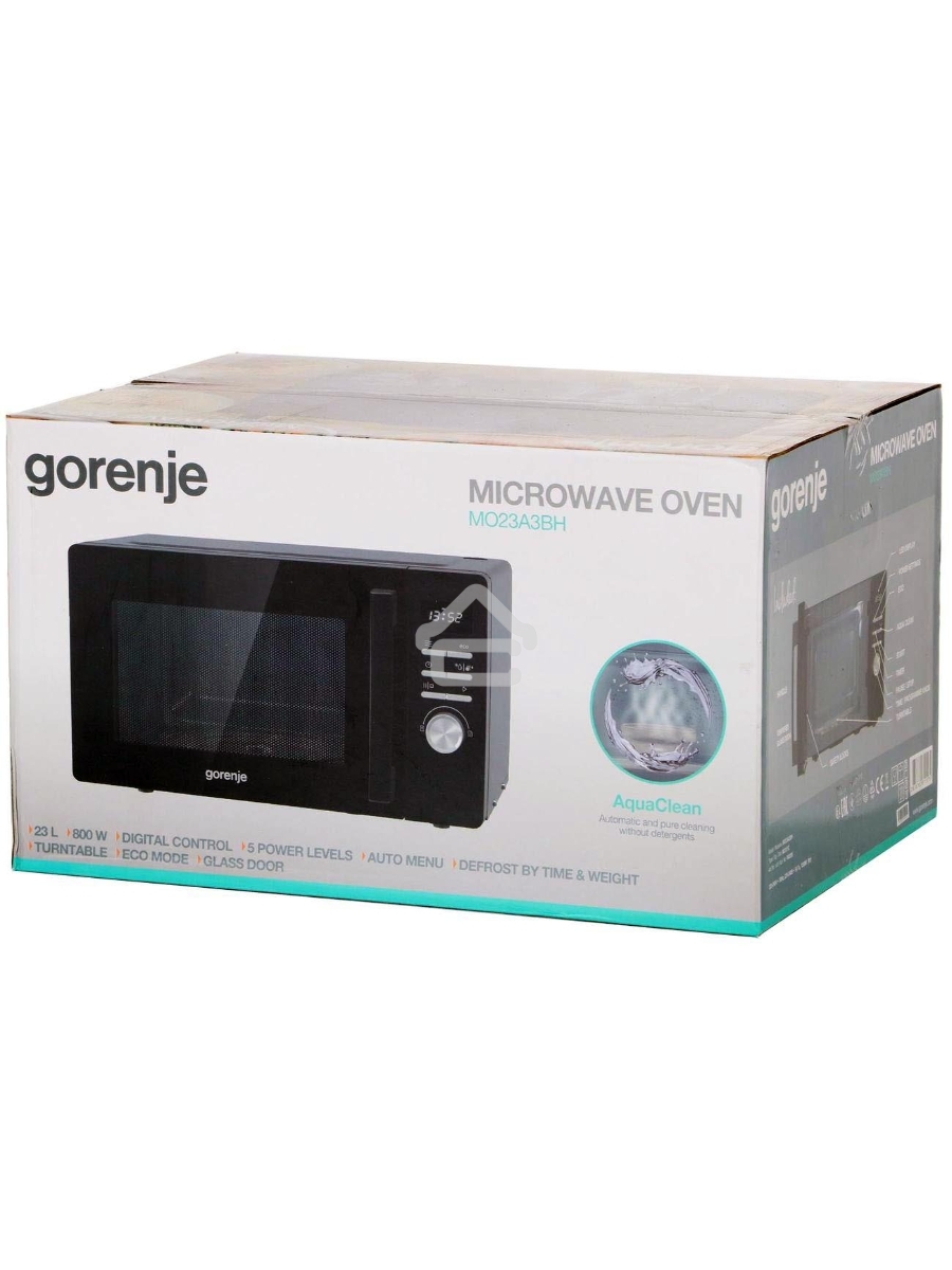 Микроволновая печь Gorenje MO23A3BH черный, 23 л, 800 Вт, переключатели - поворотный механизм/кнопки