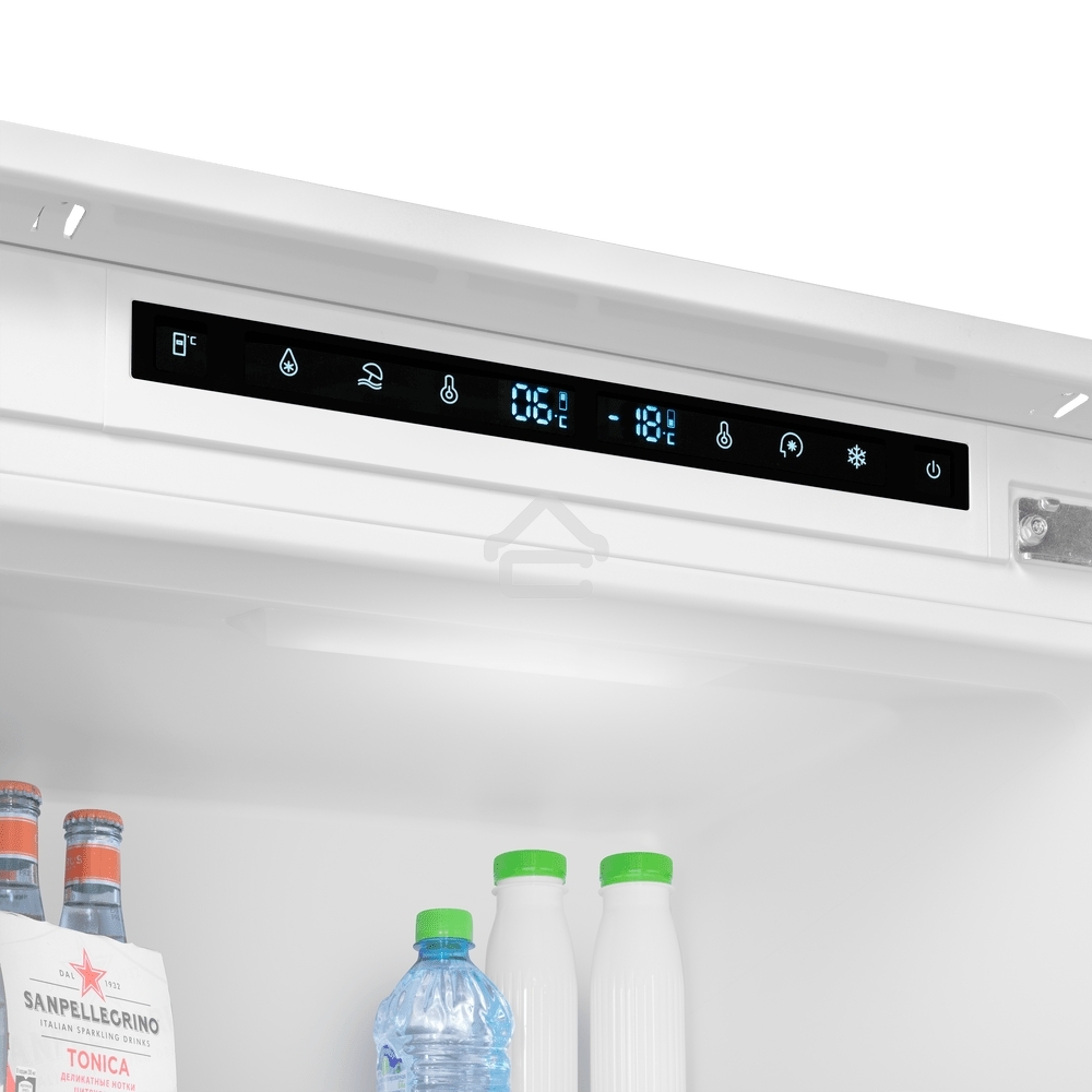 Встраиваемый холодильник Maunfeld MBF193SLFWGR Inverter белый двухкамерный 229/76 л морозилка снизу