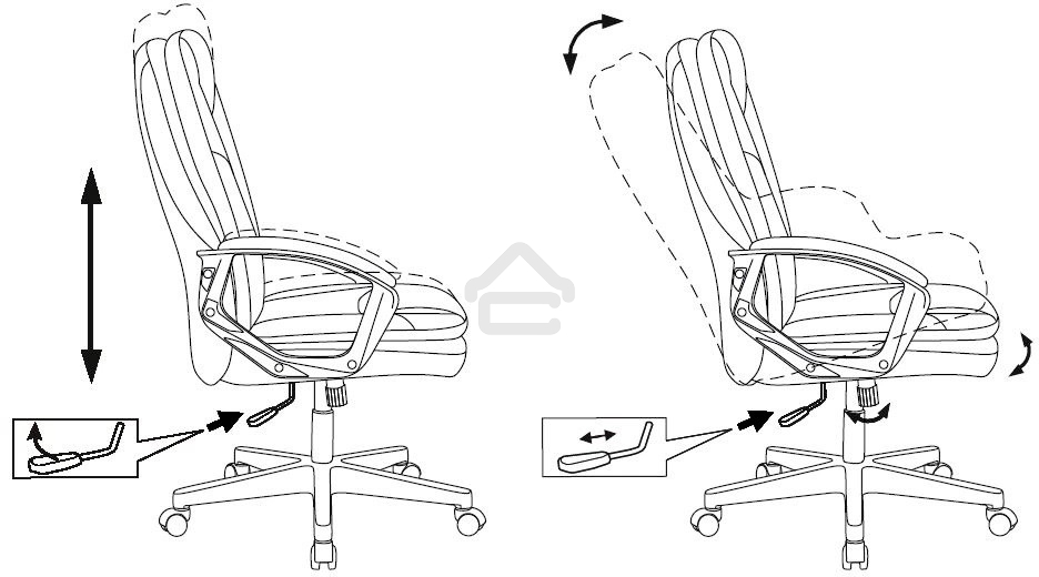 Кресло руководителя Бюрократ CH-868N Boroko-37 коричневый, искусственная кожа, крестовина пластик
