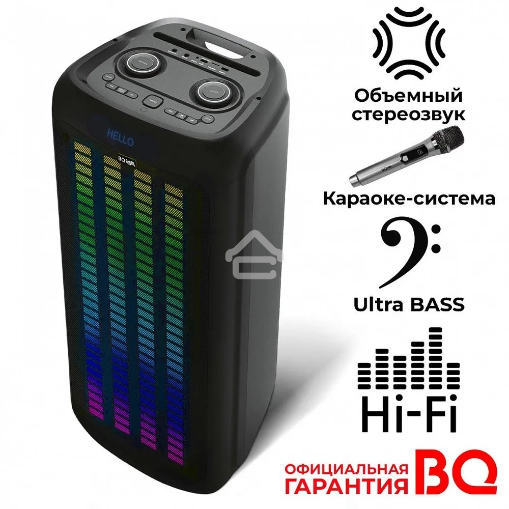 Портативная Bluetooth-колонка BQ PBS2010 черный 100 Вт