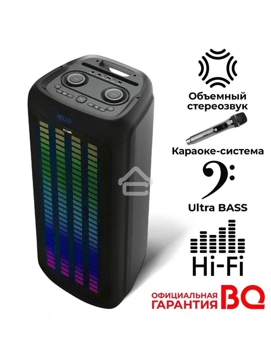 Портативная Bluetooth-колонка BQ PBS2010 черный 100 Вт