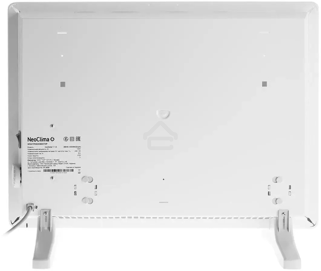 Конвектор Neoclima Comforte T1.5 белый, 1500 Вт, 20 м2, термостат