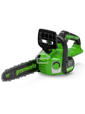 Цепная пила аккумуляторная GreenWorks GD24CS30K2, 24V, 30см, бесщеточная, c АКБ 2 Ач и ЗУ (2007007UA)