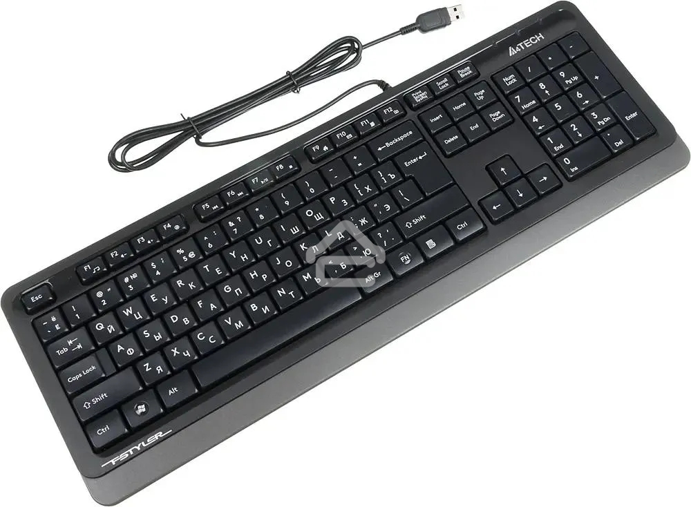 Клавиатура A4Tech Fstyler FK10 проводная, USB, черный/серый