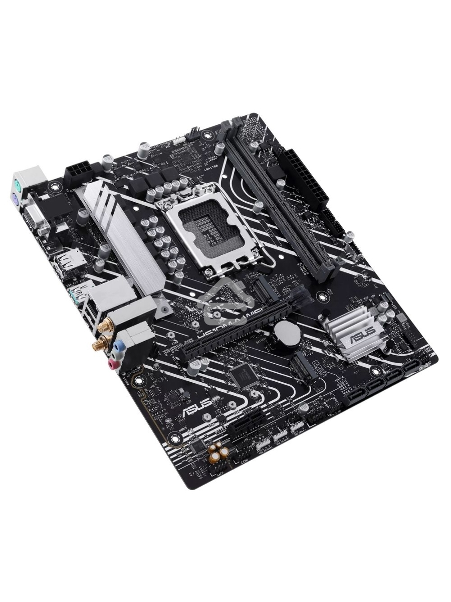Материнская плата ASUS PRIME H610M-A WIFI, LGA 1700, Intel H610, 2xDDR5, 4xSATA, 2xM.2, 1xPCIe 4.0 x16, 1xDP, 1xHDMI, 1xVGA, 1x1Gb LAN, 1xUSB 3.2 Gen 2, 4xUSB 2.0, 3x3.5 мм, 7.1, mATX