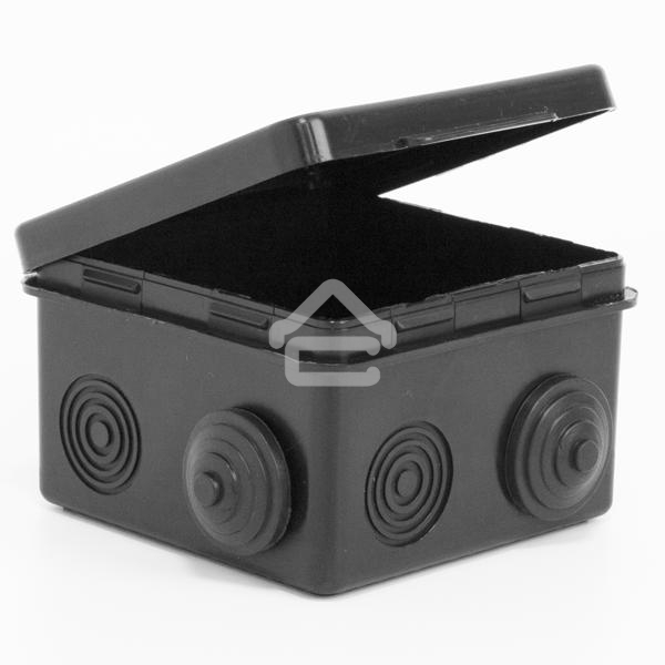 Коробка распределительная TOKOV ELECTRIC ОП 80х80х50 мм 7 каб. вводов IP54 черный