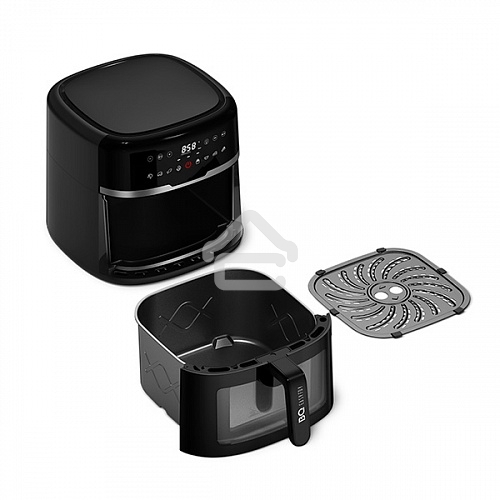 Аэрогриль BQ GR2007 черный, 1800Вт, 8л, XL/4 в 1:гриль, жарка, выпечка, запекание/Технология AIR CYCLE быстрая и равномерная циркуляция горячего воздуха/Управления устройством: температура от 80 до 200 градусов, таймер: от 1 до 60 мин/8 автоматических про