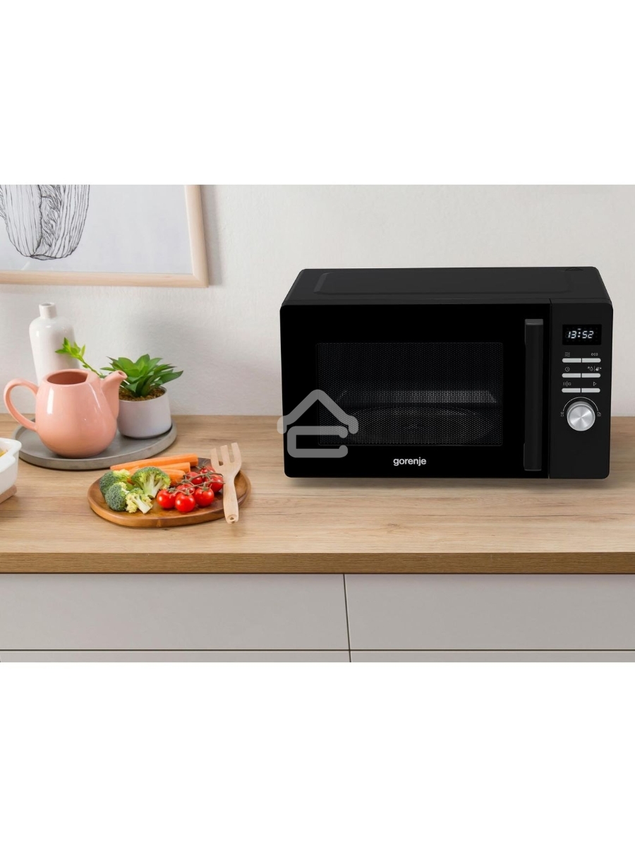 Микроволновая печь Gorenje MO23A3BH черный, 23 л, 800 Вт, переключатели - поворотный механизм/кнопки