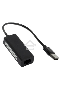 Адаптер USB Ethernet Кабель-адаптер USB2.0 -> RJ45 10/100 Мбит/с, 10см. 5bites UA2-45-02BK