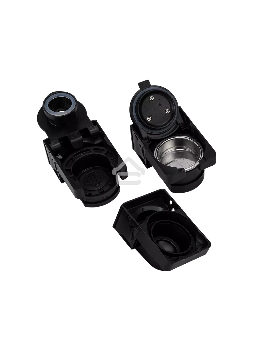 Кофеварка Polaris PCM 2020 3-in-1 черный/нержавеющая сталь, исп. кофе - молотый/капсулы, 0.8 л, 1450 Вт, 20 Бар.