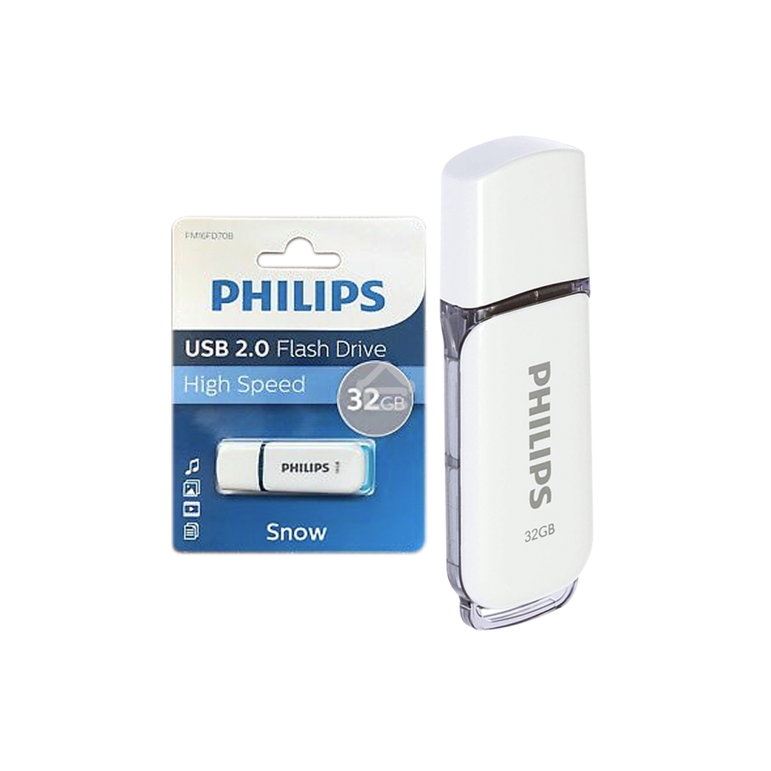 Флешка USB 32Gb PHILIPS SNOW2.0 32Gb, USB 2.0