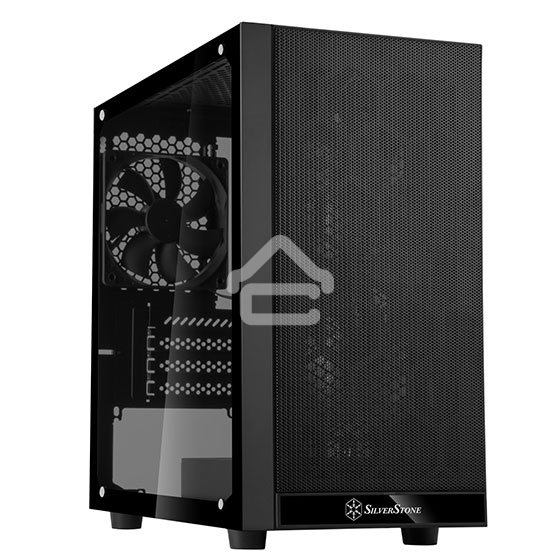Компьютерный корпус Silverstone SST-PS15B-PRO Precision Mini Tower Micro ATX Computer Case, tempered glass, 2x 120мм ARGb, 1x ARGb Controller, black