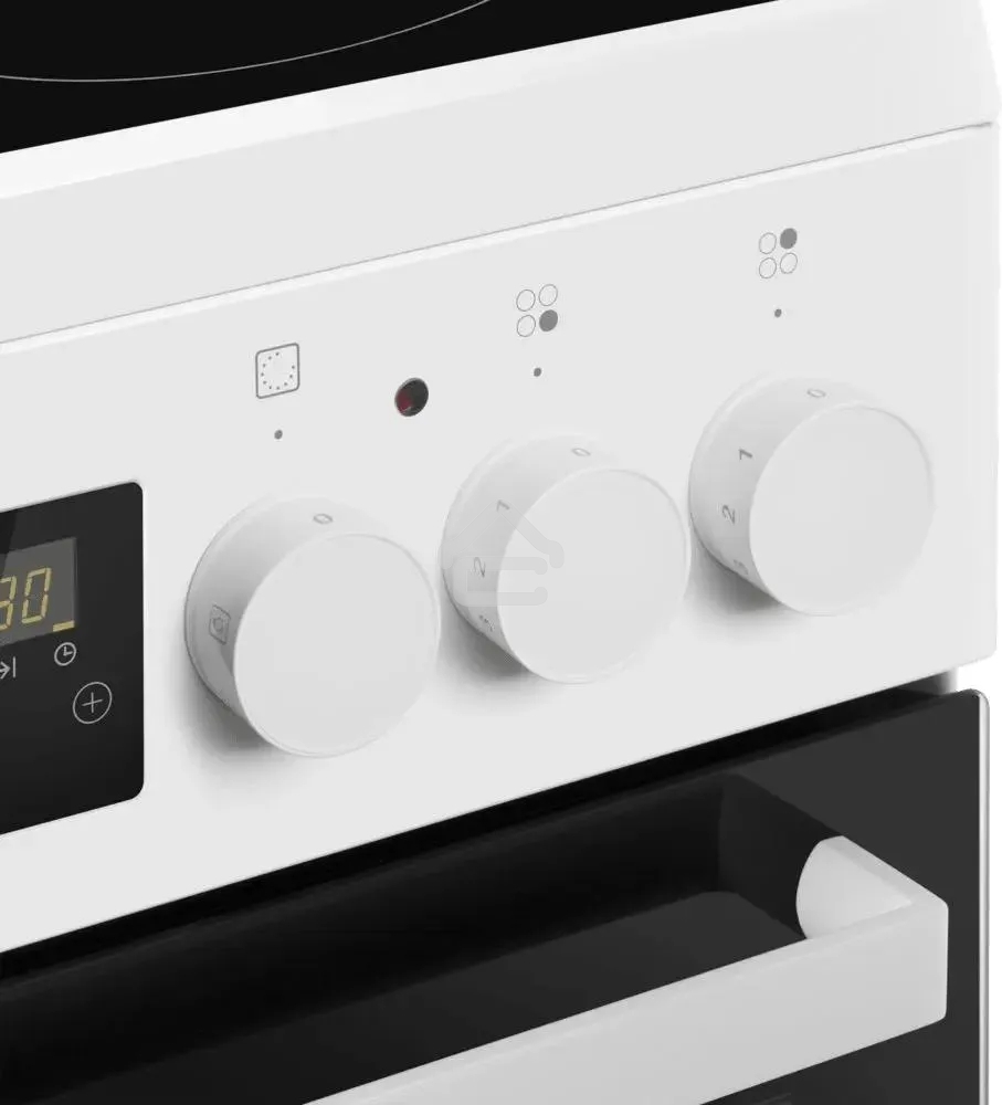 Плита электрическая Maunfeld MEC55CW08D белый, конфорок 4 шт, духовка 60 л, 50 см x 85 см x 60 см