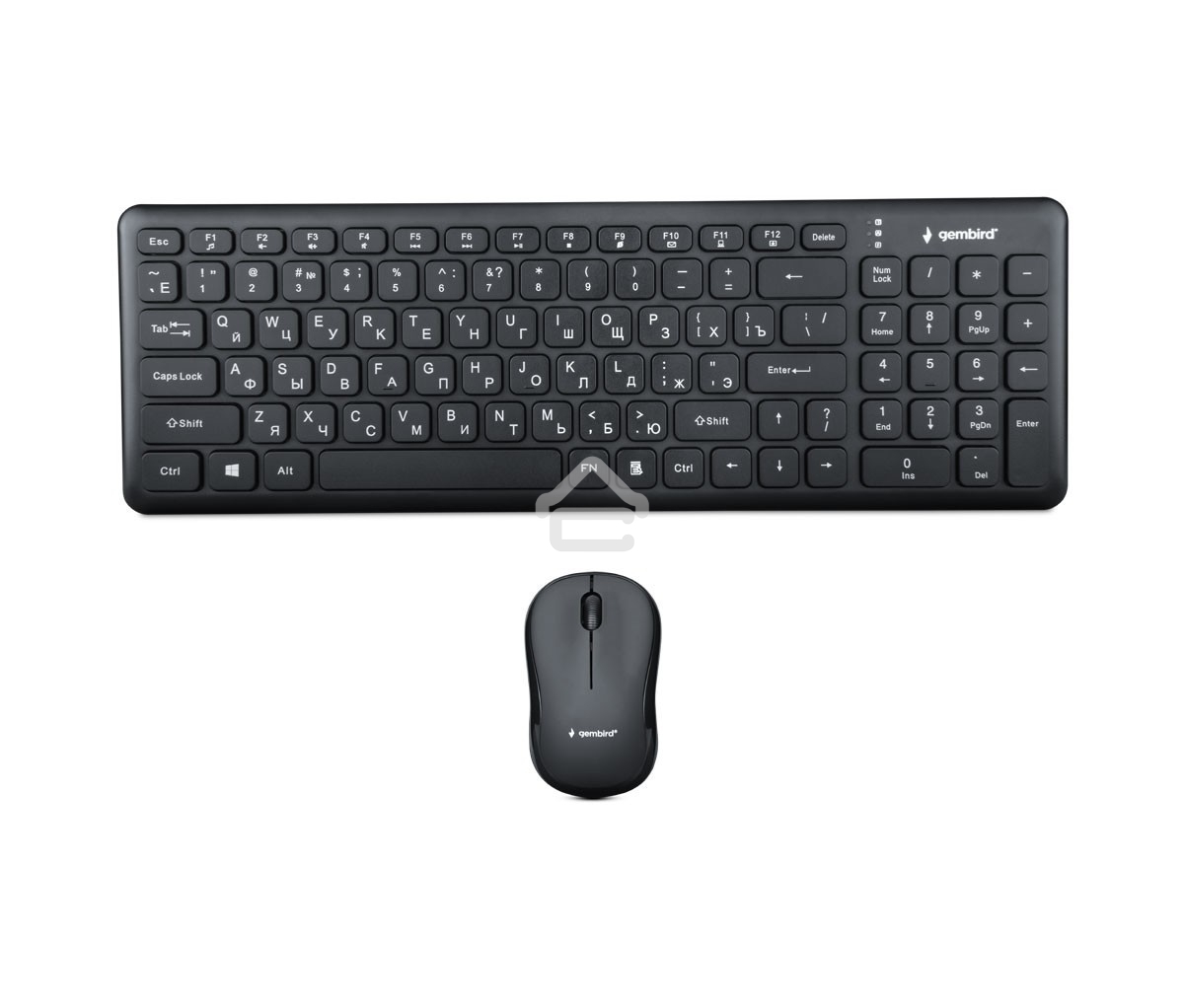 Комплект клавиатура+мышь беспроводные Gembird KBS-9200, 2.4ГГц