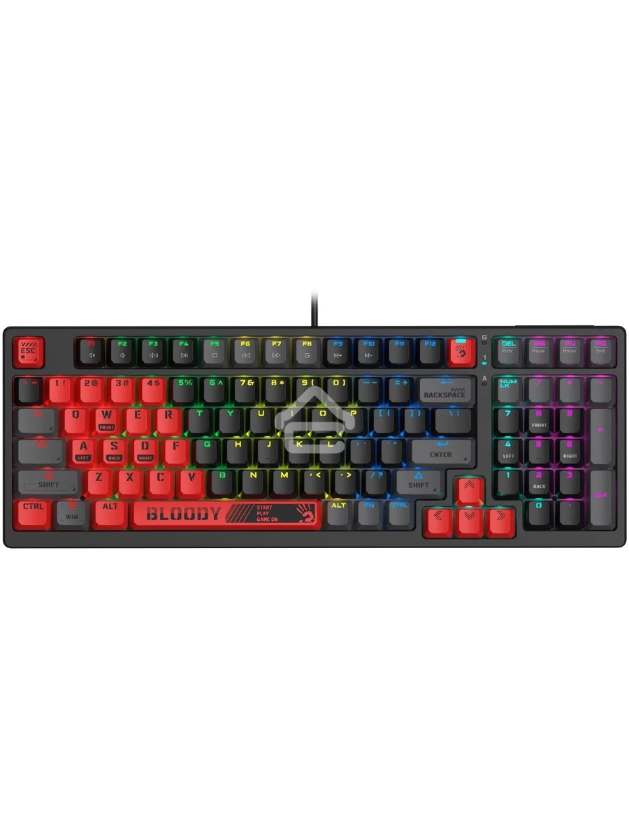 Клавиатура A4Tech Bloody S98 Sports Red BLMS Plus проводная USB красный/черный