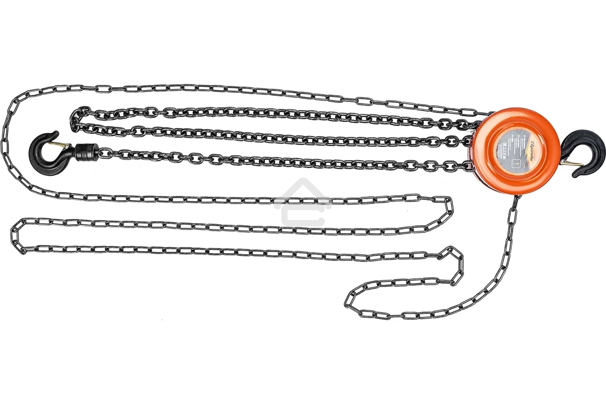 Таль цепная Sparta 1 т, h подъема 2,5 м, расстояние между крюками 300 мм