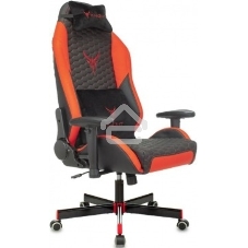 Кресло игровое Knight Neon черный/красный соты эко.кожа с подголов. крестовина металл