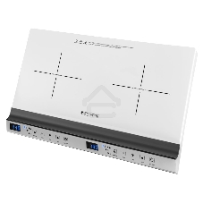 Плитка электрическая индукционного типа с двумя конфорками Endever Skyline IP-69, белый, мощность 1800 Вт+1300 Вт, диаметр посуды 12-26 см, 2 шт/уп