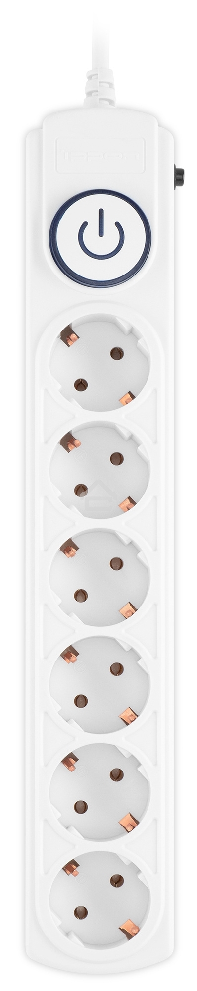 Сетевой фильтр Ippon BK-6-EU-1.8-10-W 1.8 м, 6 розеток, белый, коробка
