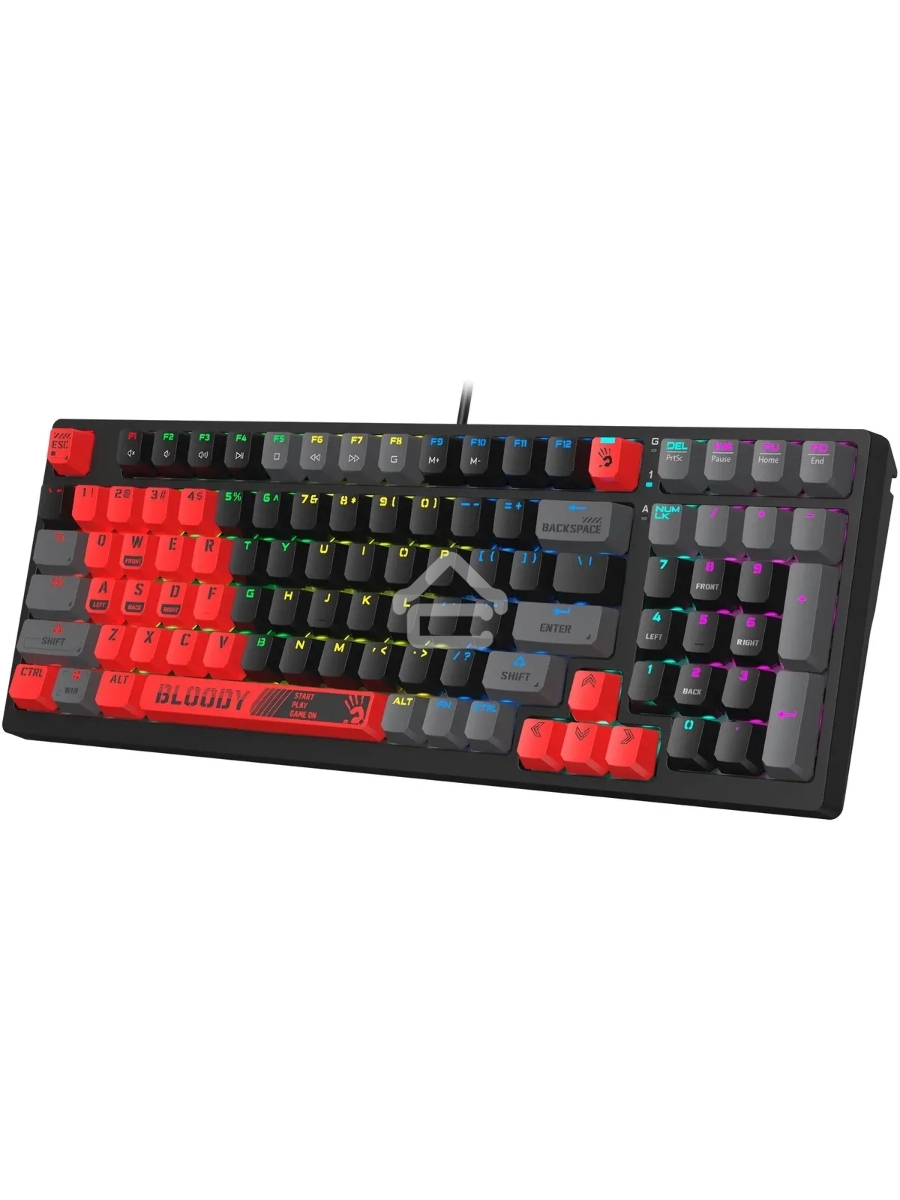 Клавиатура A4Tech Bloody S98 Sports Red BLMS Plus проводная USB красный/черный