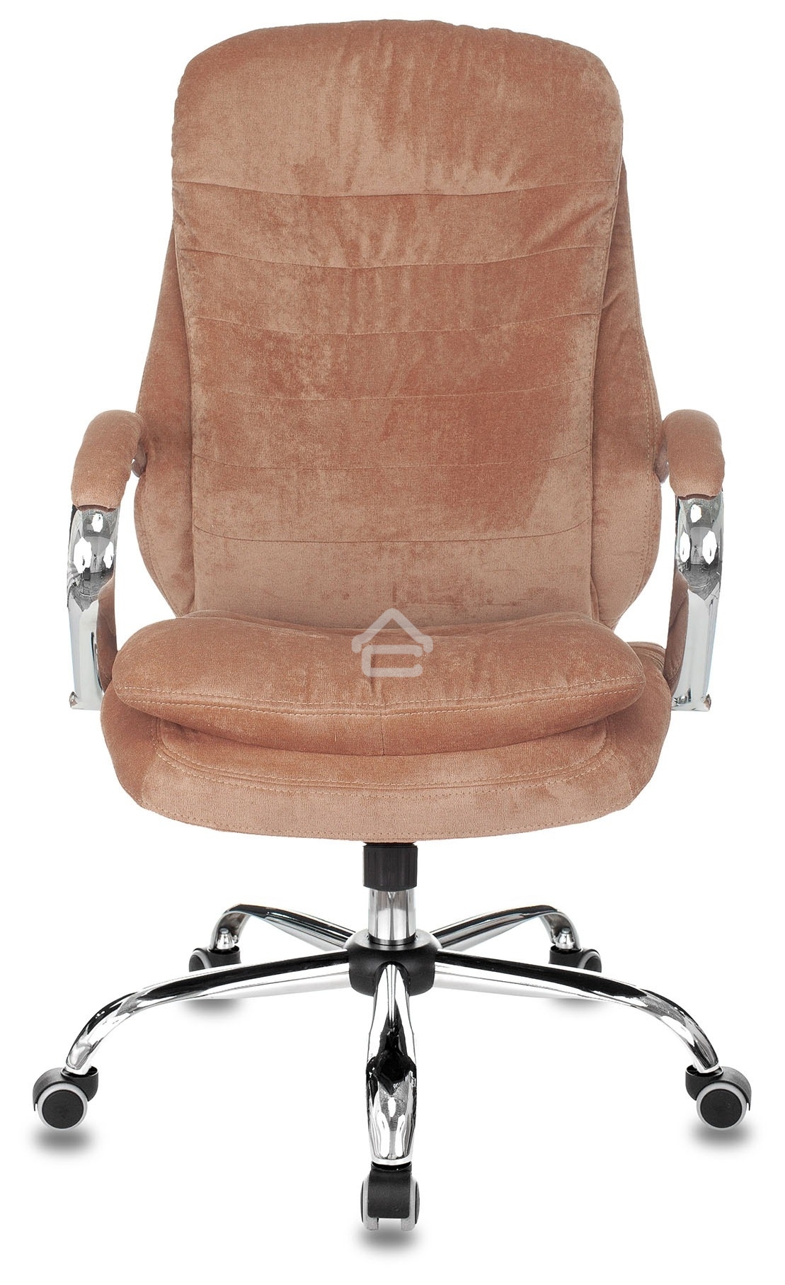 Кресло руководителя Бюрократ T-9950SL Fabric светло-коричневый Velvet 90, крестовина металл хром