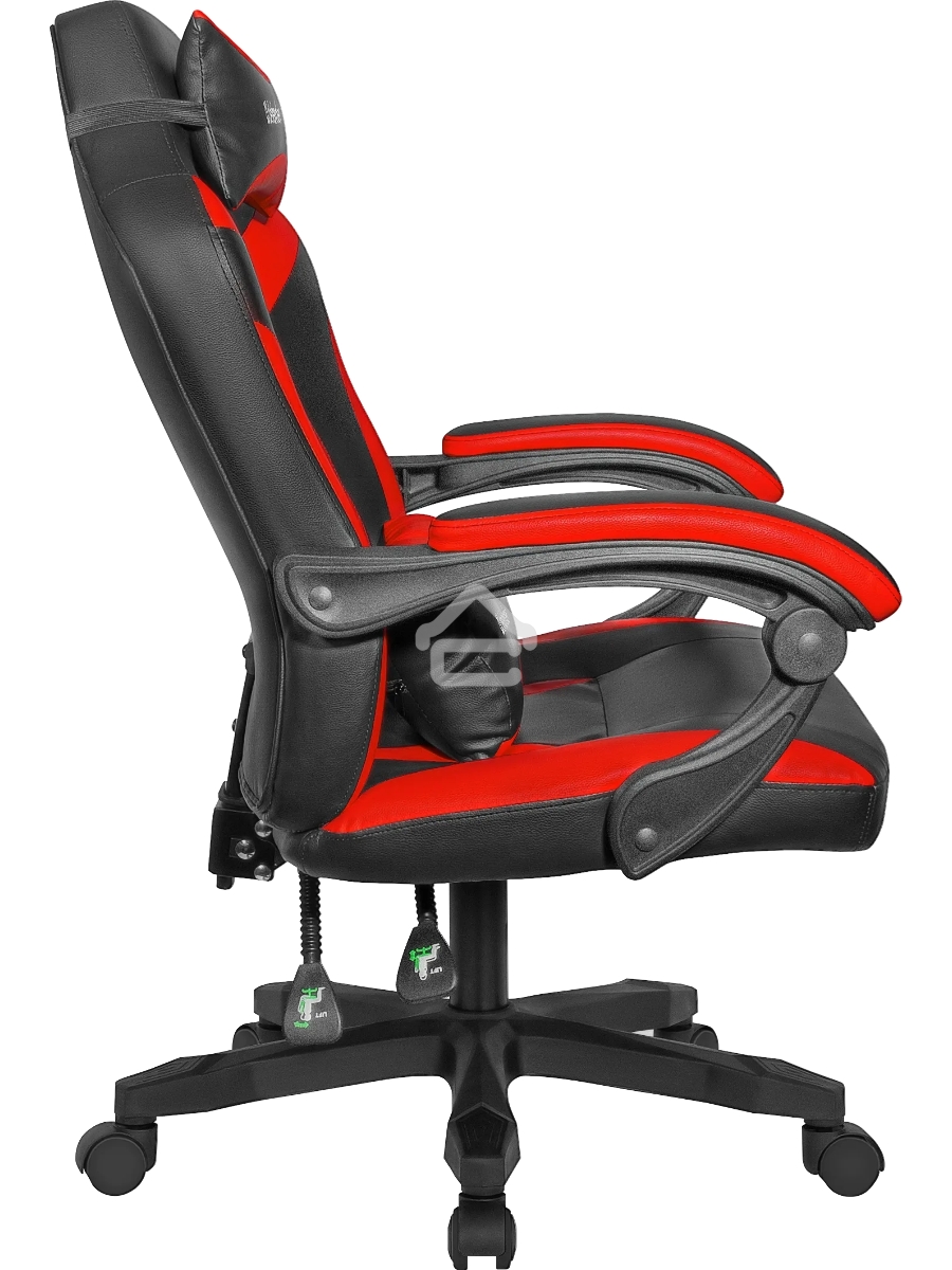 Кресло игровое Defender Master Черный/Красный, полиуретан, 50мм