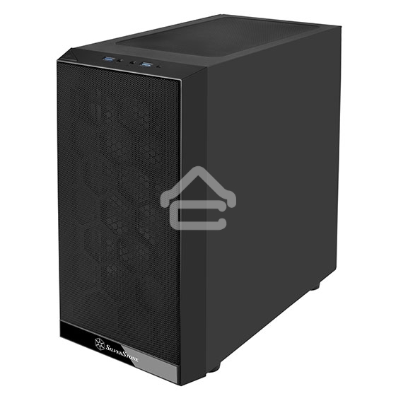 Компьютерный корпус Silverstone SST-PS15B-PRO Precision Mini Tower Micro ATX Computer Case, tempered glass, 2x 120мм ARGb, 1x ARGb Controller, black