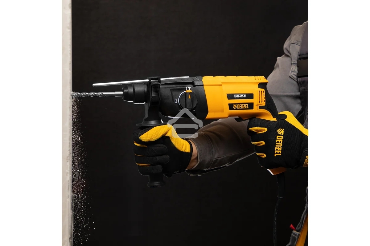 Перфоратор электрический RHH-600-22, SDS-plus, 600 Вт, 2,5 Дж, 2 реж. Denzel
