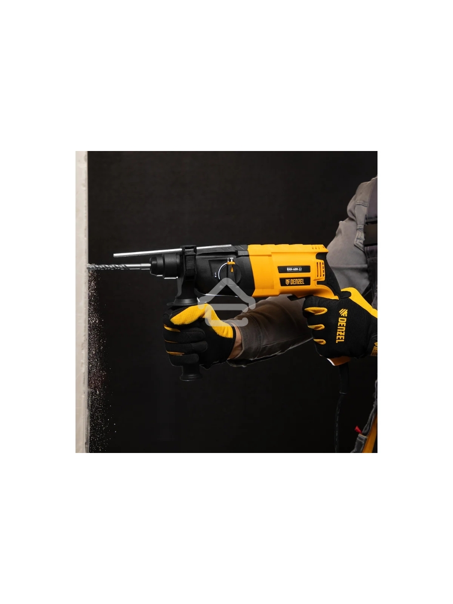 Перфоратор электрический RHH-600-22, SDS-plus, 600 Вт, 2,5 Дж, 2 реж. Denzel