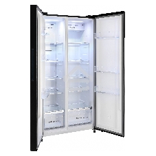 Холодильник Nordfrost RFS 525DX NFGB inverter черное стекло двухкамерный 283/183л морозилка сбоку, No Frost, Side-by-Side