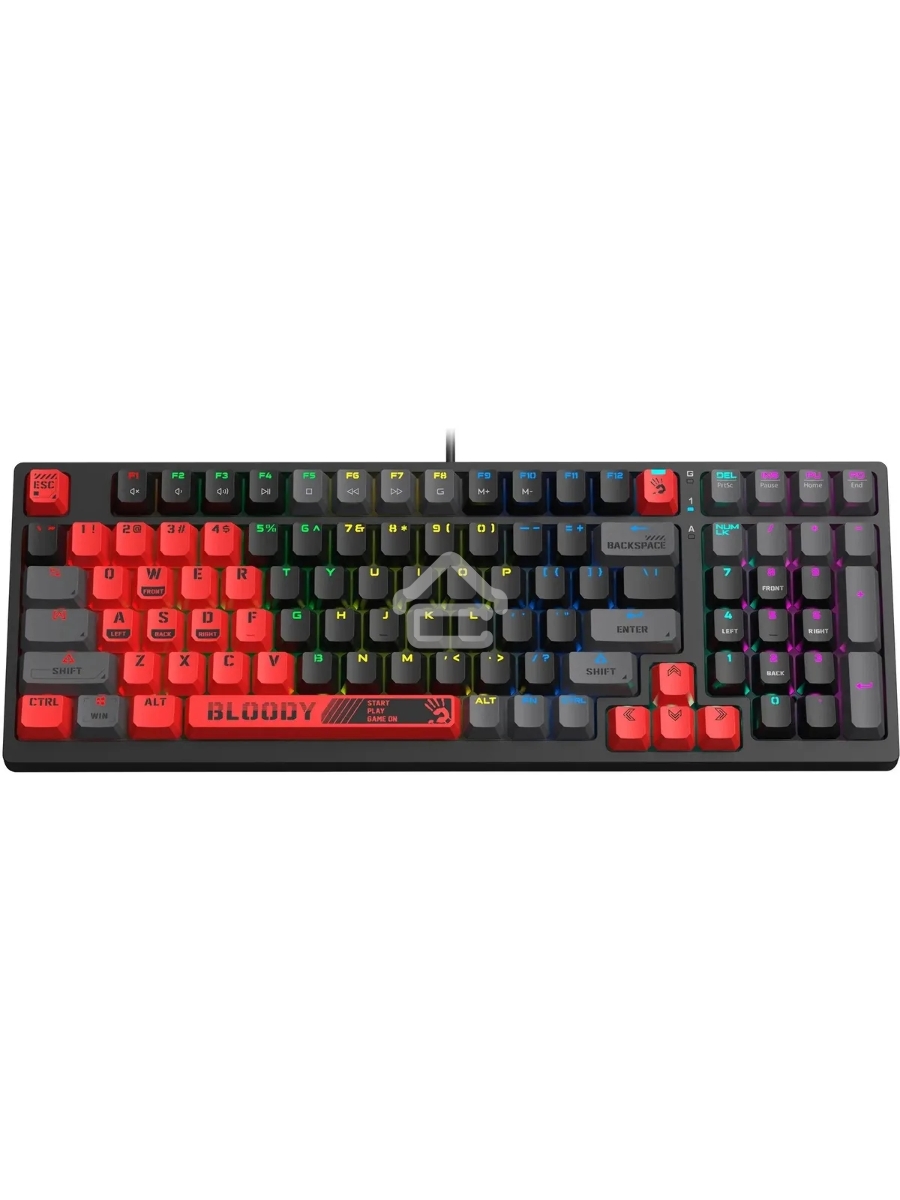 Клавиатура A4Tech Bloody S98 Sports Red BLMS Plus проводная USB красный/черный