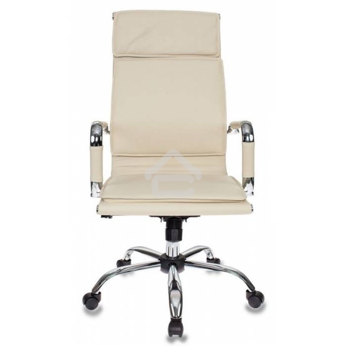 Кресло руководителя Бюрократ CH-993/ivory слоновая кость, искусственная кожа, крестовина хромированная