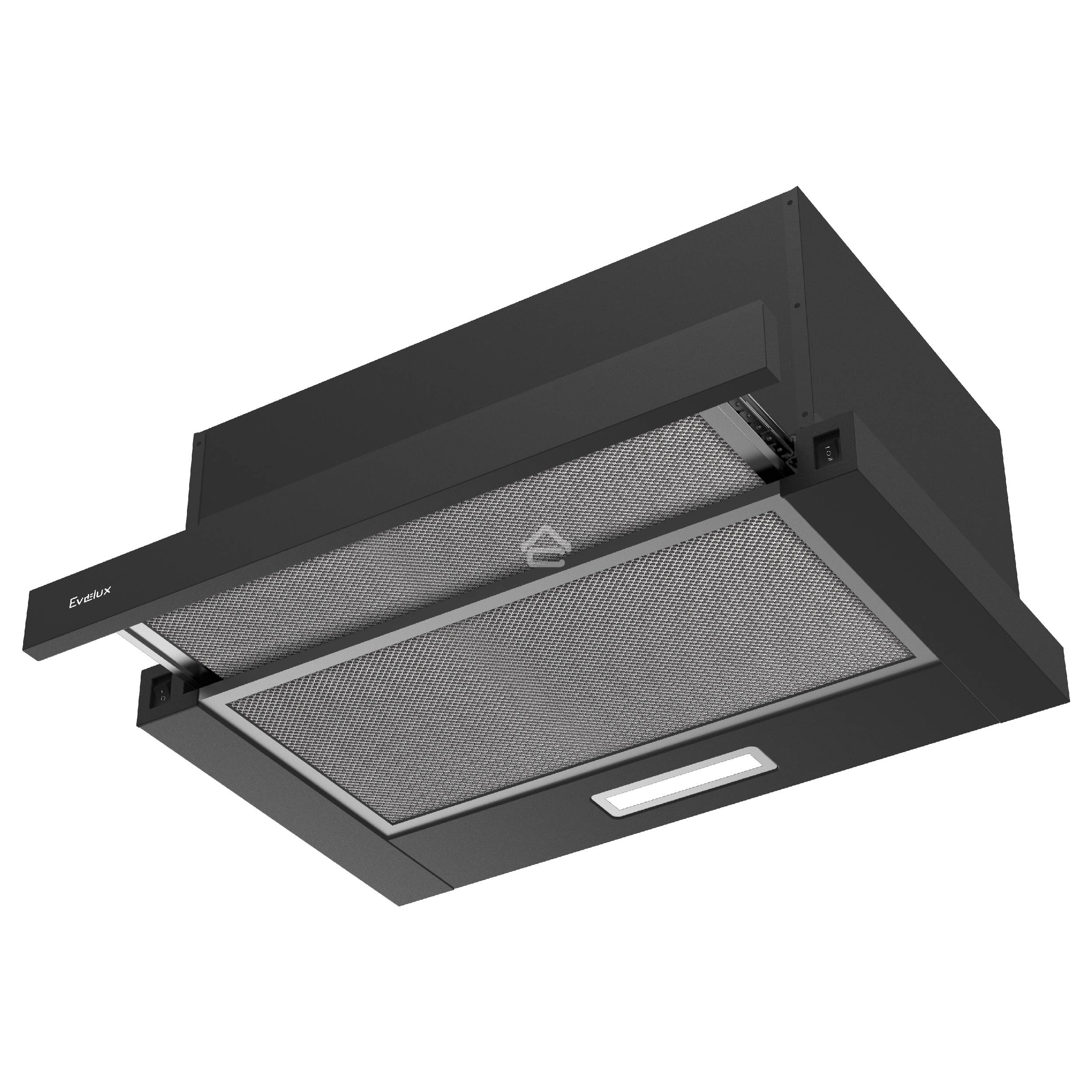 Вытяжка телескопическая TEL 50 B черный, 50 см, 710 куб. м/ч, 47 дБ