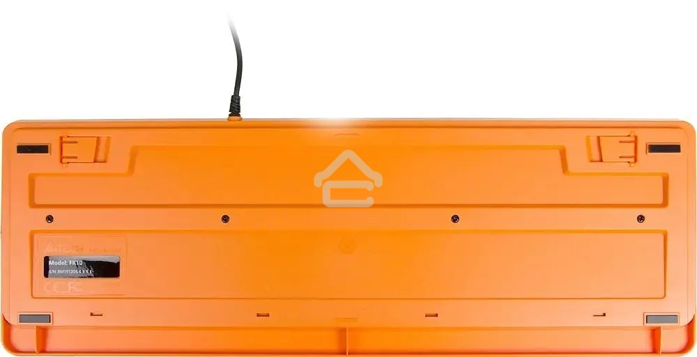 Клавиатура проводная A4Tech Fstyler FK10, USB, черный/оранжевый