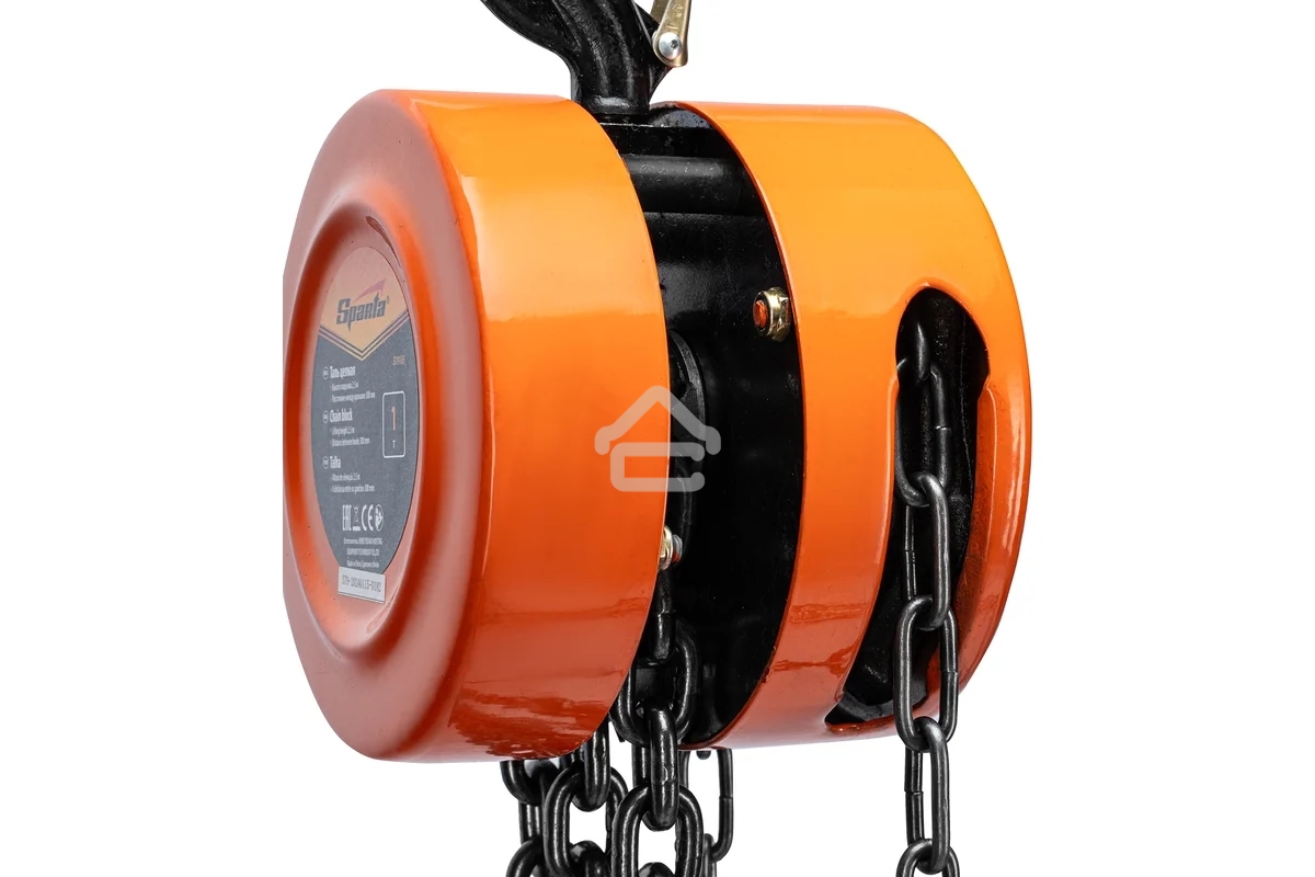 Таль цепная Sparta 1 т, h подъема 2,5 м, расстояние между крюками 300 мм